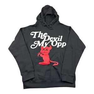 RL The Devil My Opp Black Hooded Men’s Pullover Sweater XS IND4000P
